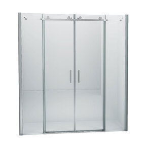 Douchedeur Slice Nisdeur Schuifdeur 180x200cm Antikalk Helder Glas Chroom Profiel 8mm Veiligheidsglas Easy Clean