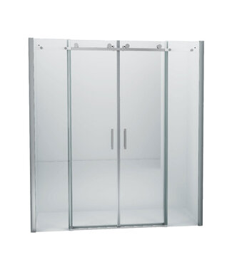 Douchedeur Slice Nisdeur Schuifdeur 180x200cm Antikalk Helder Glas Chroom Profiel 8mm Veiligheidsglas Easy Clean