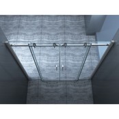 Douchedeur Slice Nisdeur Schuifdeur 180x200cm Antikalk Helder Glas Chroom Profiel 8mm Veiligheidsglas Easy Clean