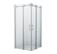 Douchecabine Slice Vierkant Schuifdeur 100x100x200cm Antikalk Helder Glas Chroom Profiel 8mm Veiligheidsglas Easy Clean