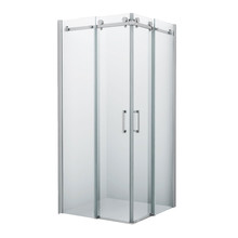 Douchecabine Slice Vierkant Schuifdeur 100x100x200cm Antikalk Helder Glas Chroom Profiel 8mm Veiligheidsglas Easy Clean