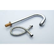 Parro Mini Toilet Fonteinset met Handdoekhouder Chroom Kraan, Sifon en Push-UP Waskom Natuursteen