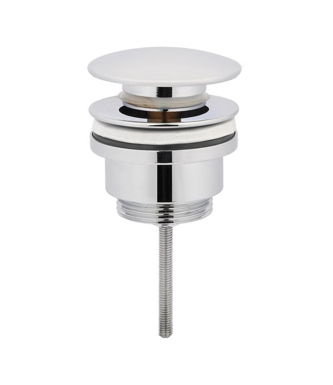 Parro Mini Toilet Fonteinset met Handdoekhouder Chroom Kraan, Sifon en Push-UP Waskom Natuursteen