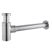 Parro Mini Toilet Fonteinset met Handdoekhouder Chroom Kraan, Sifon en Push-UP Waskom Natuursteen