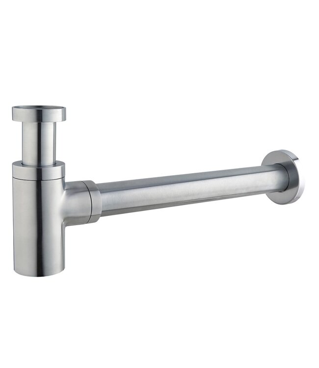 Parro Mini Toilet Fonteinset met Handdoekhouder Chroom Kraan, Sifon en Push-UP Waskom Natuursteen