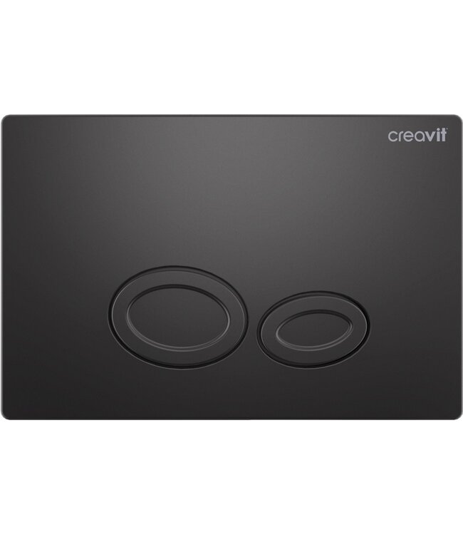 Hangtoiletset Mat Antraciet Randloos Creavit Freedom Toiletset met GP5003 + Drukplaat + WC bril Softclose Antraciet Mat