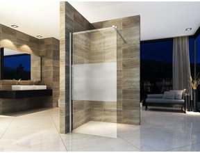 Douchewand 100x200cm ECO Helder / Mat Glas Inloopdouche Veiligheidsglas 8mm met Antikalk 200cm