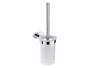 Toiletborstelhouder Quera Chroom Met glas