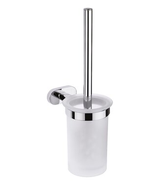 CREAVIT Toiletborstelhouder Quera Chroom Met glas