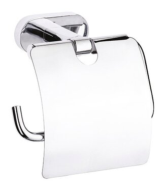 CREAVIT Toiletrolhouder Quera Chroom Messing met klepje