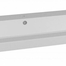 Wastafel mineraalmarmer 100cm overloop met kraangat 0 - 1 of 2 Wit glanzend SaniPro Trendline 100x47x5 cm zonder kraangat