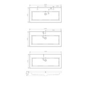 Wastafel mineraalmarmer 100cm overloop met kraangat 0 - 1 of 2 Wit glanzend SaniPro Trendline 100x47x5 cm zonder kraangat Wastafel mineraalmarmer 100cm overloop met kraangat 0 - 1 of 2 Wit glanzend SaniPro Trendline 100x47x5 cm zonder kraangat