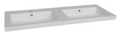 Wastafel 120cm dubbele wasbak SaniPro Trend 120x47x5 cm keramiek rechthoekig met overloop kraangat 2 of zonder kraangat Wastafel 120cm dubbele wasbak SaniPro Trend 120x47x5 cm keramiek rechthoekig met overloop kraangat 2 of zonder kraangat