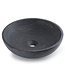 Ronde Waskom Natuursteen 38x12cm SaniPro Perno Opbouw Waskom Hardsteen 38x38x12 cm Grijs - Antraciet