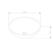 Ronde Waskom Natuursteen 38x12cm SaniPro Perno Opbouw Waskom Hardsteen 38x38x12 cm Grijs - Antraciet
