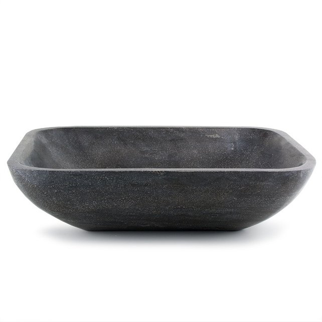 Waskom Rechthoek Natuursteen 45x35x12 cm SaniPro Perno Opbouw Waskom Hardsteen 45x35x12cm Grijs - Antraciet