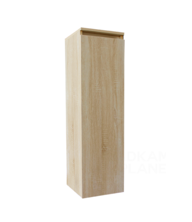 SANI-SUPPLY Badkamermeubel Trend Zara 120x47x52cm Licht Eiken SaniPro 2 Lades Greeploos met greeplist aliminium Softclose Wastafel 2 Kraangaten Keramiek