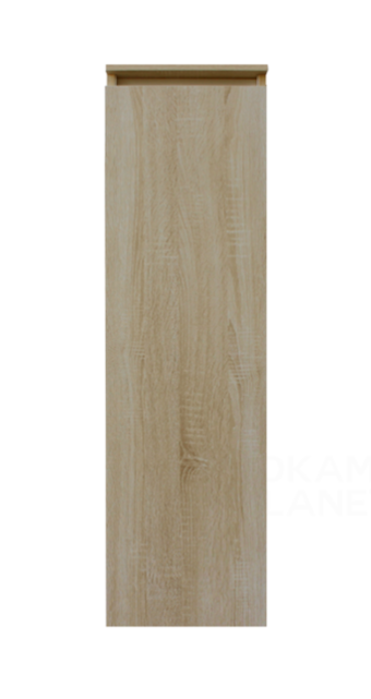 Badkamermeubel Trend Zara 120x47x52cm Licht Eiken SaniPro 2 Lades Greeploos met greeplist aliminium Softclose Wastafel 2 Kraangaten Keramiek