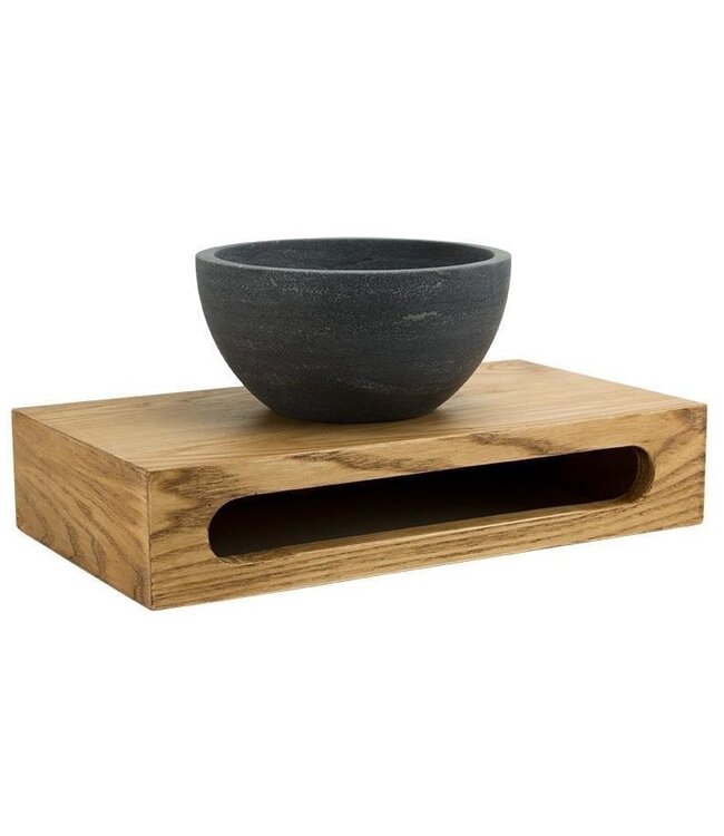 PARRO Mini Toilet Fonteinset inbouw fonteinkraan Geborsteld Goud Planchet met Handdoekhouder Natuursteen waskom met draaiknop Pushup Sifon 40x22x8cm