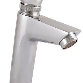 Zelfsluitend Toiletkraan Chroom Creavit Enkel Koudkraan met drukknop messing 5sec.