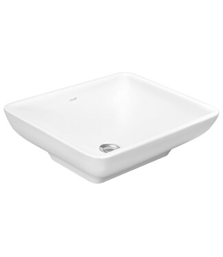 CREAVIT Keramische Wastafel 50x40x15cm Creavit Sedef  Rechthoek zonder kraangat en overloop