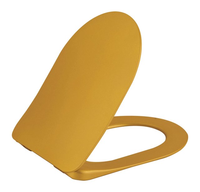 Creavit Freedom Toiletbril Goud duroplast softclose toiletzitting 36x44,5cm