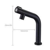 Toiletkraan Zwart Donna Balkon fonteinkraan Zwart Mat enkel koudkraan