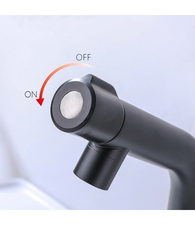 SANI-SUPPLY Toiletkraan Zwart Donna Balkon fonteinkraan Zwart Mat enkel koudkraan