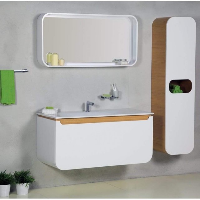 Design Badkamermeubel Pion 120cm Creavit Wit Keramisch wastafel kraangat 1 incl Design afvoerplug  120x85x53cm zonder overloop Design Badkamermeubel Pion 120cm Creavit Wit Keramisch wastafel kraangat 1 incl Design afvoerplug  120x85x53cm zonder overloop