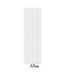 Designradiator King 120cm 648 Watt Hoogglans Wit Middenonderaansluiting 120x37.5cm