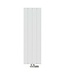 Designradiator King 120cm 648 Watt Mat Wit Middenonderaansluiting 120x37.5cm