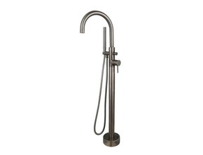 Vrijstaande badkraan Effeze Gunmetal Mengkraan Rond eengreep met Handdouche