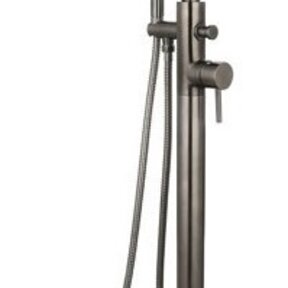 Vrijstaande badkraan Effeze Gunmetal Mengkraan Rond eengreep met Handdouche