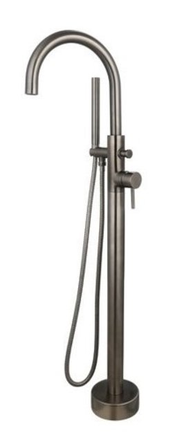 Vrijstaande badkraan Effeze Gunmetal Mengkraan Rond eengreep met Handdouche