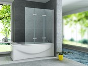 Badwand Elena 3-Delig 130x140cm Antikalk Helder Glas Chroom Profiel 6mm Veiligheidsglas Easy Clean omkeerbaar Badwand Elena 3-Delig 130x140cm Antikalk Helder Glas Chroom Profiel 6mm Veiligheidsglas Easy Clean omkeerbaar