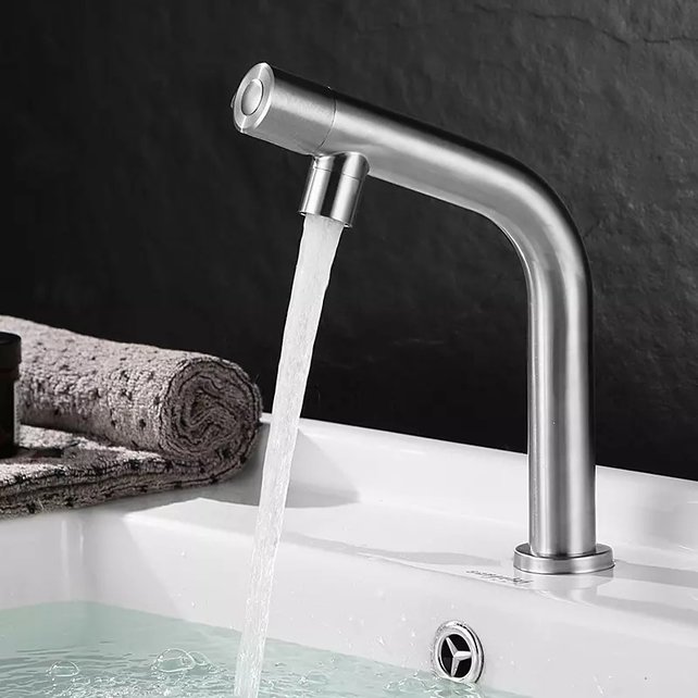 Toiletkraan RVS Balkon fonteinkraan enkel koudkraan eenhendel bediening