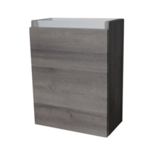 Fonteinkast 52x40x22cm Century Oak Scharnier Rechts Aluminium Greeplijst SaniPro