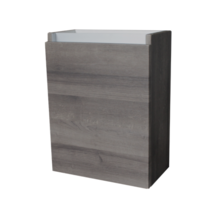 Fonteinkast 52x40x22cm Century Oak Scharnier Rechts Aluminium Greeplijst SaniPro