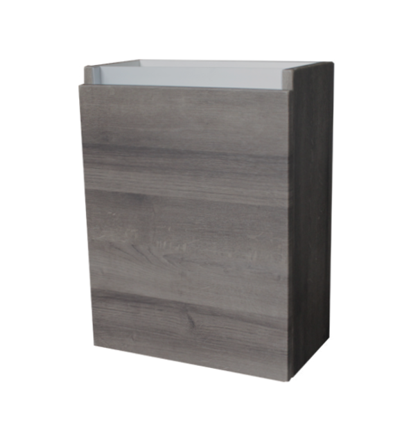 Fonteinkast 52x40x22cm Century Oak Scharnier Rechts Aluminium Greeplijst SaniPro Fonteinkast 52x40x22cm Century Oak Scharnier Rechts Aluminium Greeplijst SaniPro