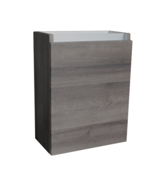 SANI-SUPPLY Fonteinkast 52x40x22cm Century Oak Scharnier Links Aluminium Greeplijst SaniPro
