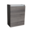 SANI-SUPPLY Fonteinkast 52x40x22cm Century Oak Scharnier Links Aluminium Greeplijst SaniPro