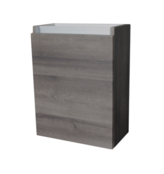 Fonteinkast 52x40x22cm Century Oak Scharnier Links Aluminium Greeplijst SaniPro