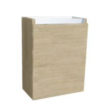 Fonteinkast 52x40x22cm Light Wood Scharnier Links Aluminium Greeplijst SaniPro