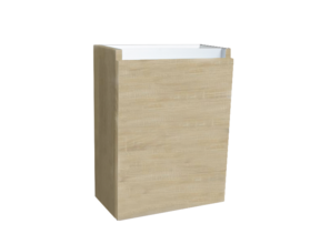 Fonteinkast 52x40x22cm Light Wood Scharnier Links Aluminium Greeplijst SaniPro