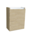 Fonteinkast 52x40x22cm Light Wood Scharnier Links Aluminium Greeplijst SaniPro