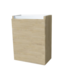 Fonteinkast 52x40x22cm Light Wood Scharnier Links Aluminium Greeplijst SaniPro