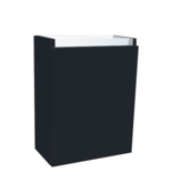 Fonteinkast 52x40x22cm Antraciet Hoogglans Scharnier Rechts Aluminium Greeplijst SaniPro