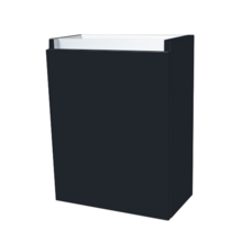 Fonteinkast 52x40x22cm Antraciet Hoogglans Scharnier Links Aluminium Greeplijt SaniPro