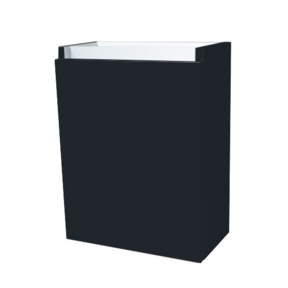 Fonteinkast 52x40x22cm Antraciet Hoogglans Scharnier Links Aluminium Greeplijt SaniPro