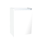 Fonteinkast 52x40x22cm Wit Hoogglans Scharnier Links Aluminium Greeplijst SaniPro